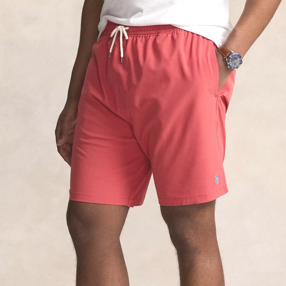 NWT MENS POLO RALPH LAUREN RED 7" 4X BIG SWIM SHORTS~BIG AND TALL